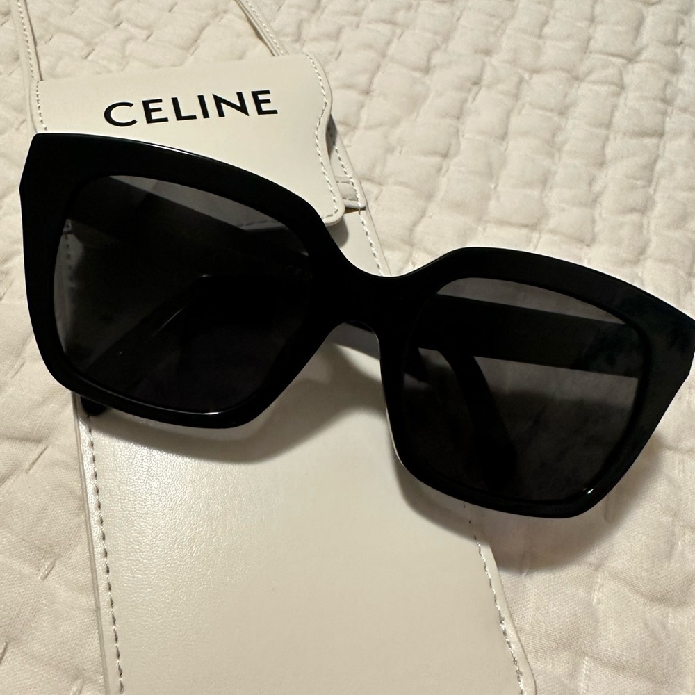 AUTHENTIC CELINE MONOCHROMS 03 SUNGLASSES IN ACETATE BLACK